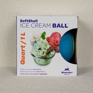 YayLabs! Softshell Ice Cream Ball Quart/1 Liter Blue Portable Manual Durable